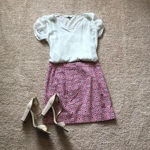 J. Crew geometric shape mini skirt